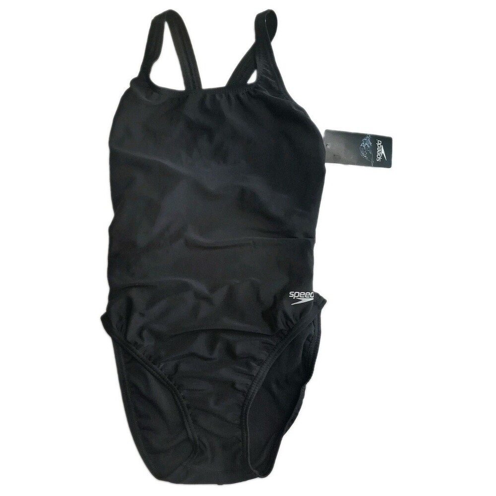 Speedo Women Swimsuit One Piece Super Pro Solid Adult Size 10/36 Black